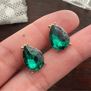Emerald Green Stud Earrings